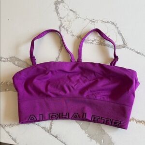 Alphalete Magenta Bandeau (ADJUSTABLE with straps) Sports Bra